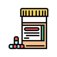 diabetes treatment pills color icon vector illustration