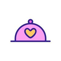 Romantic dinner icon vector. Isolated contour symbol illustration vector