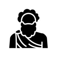 ilustración de vector de icono de glifo de grecia antigua humana