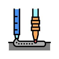 submerged arc welding color icon vector illustration