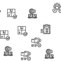 exportación importación logística vector de patrones sin fisuras