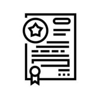 contract bonus line icon vector illustration