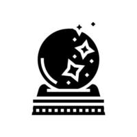 sphere magic glyph icon vector illustration