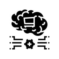 neuromarketing technology glyph icon vector illustration