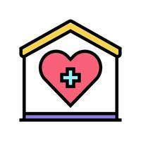 home care service color icon vector illustration