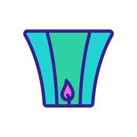 vase with candle icon vector outline illustration