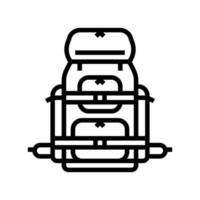 camp pack line icon vector illustration