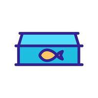 Canned fish icon vector. Isolated contour symbol illustration vector