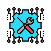 meachanical fix incident color icon vector illustration
