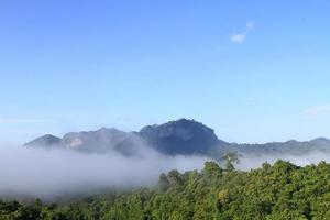 Atmosphere morning on mountain , Thailand photo