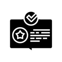 review bonus glyph icon vector illustration