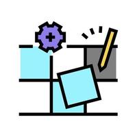 tile dismantling color icon vector illustration