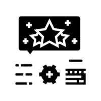 reputation management glyph icon vector illustration