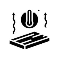 thermal insulation mineral wool glyph icon vector illustration