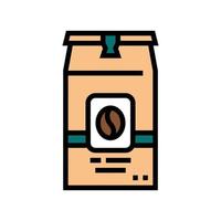 ilustración de vector de icono de color de caja de café