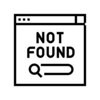 not found web page line icon vector illustration