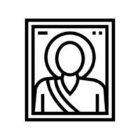 icon christianity line icon vector illustration