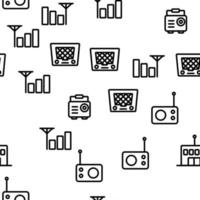 Radio Program Vector Seamless Pattern