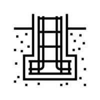 reinforcement in foundation line icon vector illustration