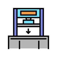 pressing machine color icon vector illustration