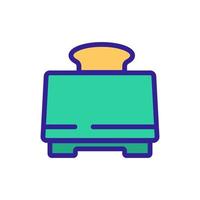 ready bread toast in toaster icon vector outline illustration