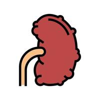 chronic pyelonephritis color icon vector illustration