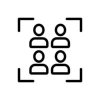 The audience sight icon vector. Isolated contour symbol illustration vector