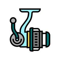 spinning reel color icon vector illustration