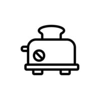 toaster icon vector. Isolated contour symbol illustration vector