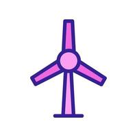 Wind generator mill icon vector. Isolated contour symbol illustration vector