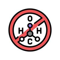 hydrogen peroxide free keratin color icon vector illustration