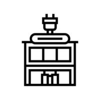 electronics store building line icon vector illustration