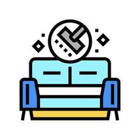 sofa cleaning color icon vector illustration