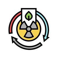 hazardous materials management color icon vector illustration