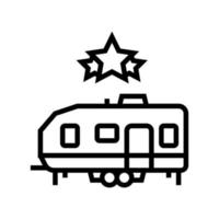 celebrity trailer line icon vector illustration