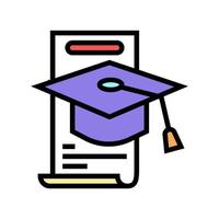 school graduation color icon vector illustration