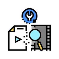 tape data recovery color icon vector illustration