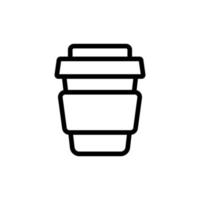 coffee vector icon. Isolated contour symbol illustration