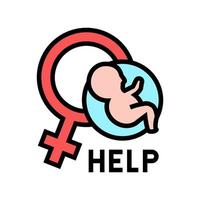 help and consultation fertilization color icon vector illustration