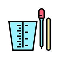 measuring cup and stick tool resin art color icon vector illustration