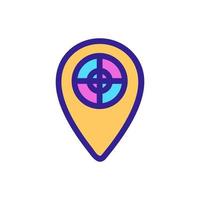 location of the target icon vector. Isolated contour symbol illustration vector