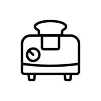 automatic toaster with timer toast icon vector outline illustration