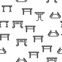 Table Desk Vector Seamless Pattern