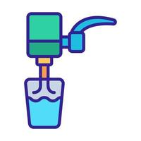 The water pump is a vector icon. Isolated contour symbol illustration