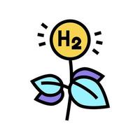 eco energy hydrogen color icon vector illustration