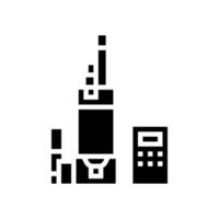 digital equipment semiconductor manufacturing glyph icon vector illustration
