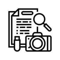 collection of evidence line icon vector illustration