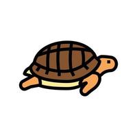 ilustración de vector de icono de color de mascota de tortuga