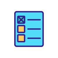 Checkbox icon vector. Isolated contour symbol illustration vector