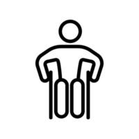 man wheelchair icon vector outline illustration